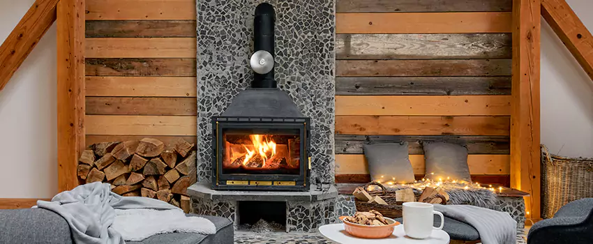 Thelin Hearth Products Direct Vent Gas Stove Fireplace Inspection in Indianola, Iowa